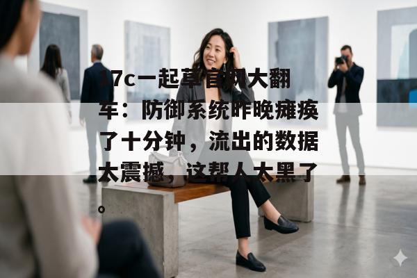 17c一起草官网大翻车：防御系统昨晚瘫痪了十分钟，流出的数据太震撼，这帮人太黑了。